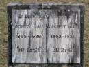 
Agnes DAU, 1865 - 1939;
August DAU, 1962 - 1931;
Coleyville Cemetery, Boonah Shire
