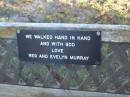 
Reg & Evelyn MURRAY;
Coochiemudlo Island Pine Ridge Chapel collumbarium, Redland Shire

