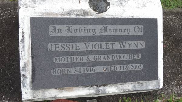 Jessie Violet WYNN  | b: 3 Jan 1916  | d: 11 Sep 2002  |   | Cooloola Coast Cemetery  |   | 