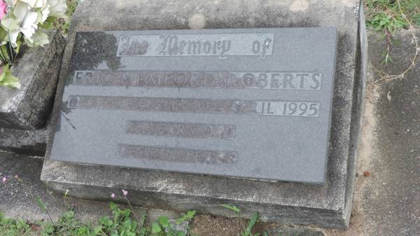 Eric Mumford ROBERTS  | d: 10 Apr 1995 aged 72  |   | Cooloola Coast Cemetery  |   | 