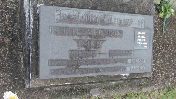 Keith Vernon FORD  | b: 21 Jun 1915  | d: 15 Jun 1993  | wife: Olive  |   | Cooloola Coast Cemetery  |   | 