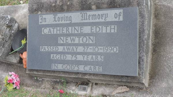 Catherine Edith NEWTON  | d: 27 Oct 1990 aged 75  |   | Cooloola Coast Cemetery  |   | 