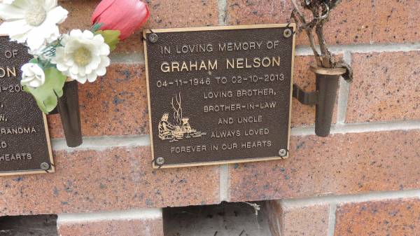 Graham NELSON  | b: 4 Nov 1946  | d: 2 Oct 2013  |   | Cooloola Coast Cemetery  |   | 