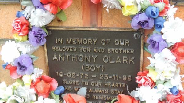 Anthony CLARK (Boy)  | b: 16 Feb 1972  | d: 23 Nov 1996  |   | Cooloola Coast Cemetery  |   | 