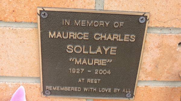Maurice Charles SOLLAYE  Maurie   | b: 1927  | d: 2004  |   | Cooloola Coast Cemetery  |   | 