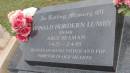 
Donald Hordern LUMBY
b: 7 Apr 1925
d: 2 Apr 2005

Cooloola Coast Cemetery

