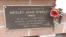 
Wesley John STERLING (Wes)
b: 20 Jun 1937
d: 20 Nov 2013

Cooloola Coast Cemetery

