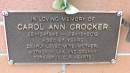 
Carol Ann cCROCKER
b: 28 Dec 1945
d: 29 Dec 2012 aged 67

Cooloola Coast Cemetery

