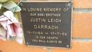 
Justin Leigh DARRACH
b: 19 Nov 1994
d: 17 Jul 1996

Cooloola Coast Cemetery

