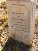 John G LANGLEY d: 13 Jul 1892 aged 40 aboard S.S. Salabin Cossack (European and Japanese cemetery), WA 