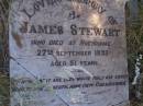 James STEWART d: Roebourne, 27 Sep 1893, aged 51 Cossack (European and Japanese cemetery), WA 