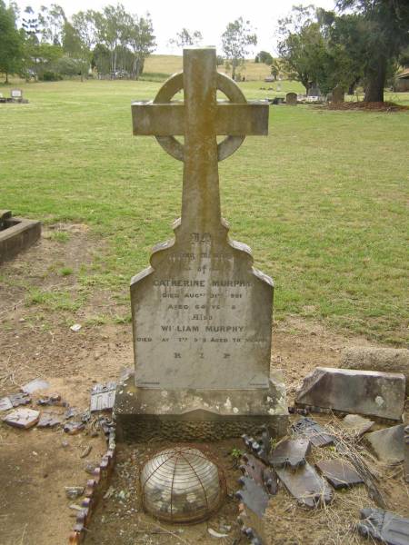 Catherine MURPHY,  | died 31 Aug 1901 aged 64 years;  | William MURPHY,  | died 27 May 1903 aged 73 years;  | Coulson General Cemetery, Scenic Rim Region  | 