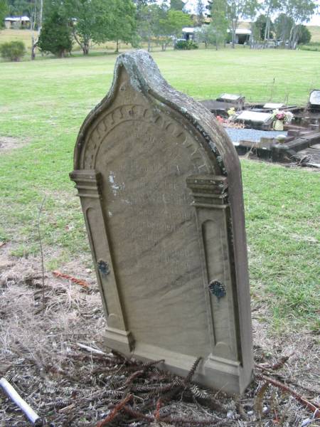 Johann WEGNER,  | husband father,  | born 15 Aug 1815,  | died 15 Oct 1888;  | Coulson General Cemetery, Scenic Rim Region  | 