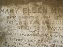 Mary Ellen MAUDSLEY, died 8 June 1886 aged 25 years; Coulson General Cemetery, Scenic Rim Region 