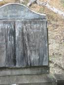 Benjamin Ludwig BONKE, father, born 22 Feb 1844, died 24 Dec 1916; Wilhelmina C.A. BONKE, mother, born 17 Sept 1849, died 4 Jan 1941; Coulson General Cemetery, Scenic Rim Region 