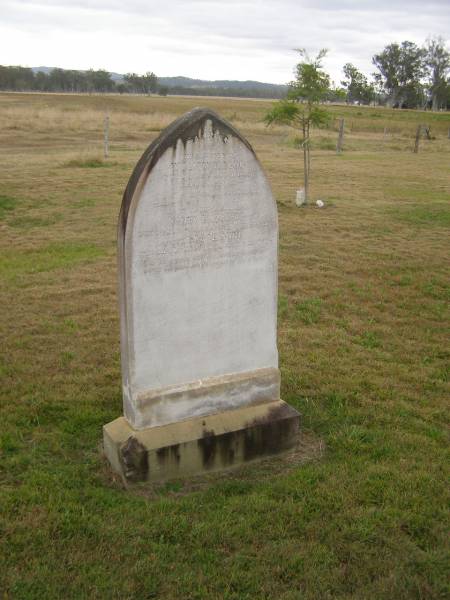 William TAYLOR,  | died 5 March 1883 aged 32 years;  | Fanny Elizabeth,  | child,  | died 11 Feb 1883 aged 3 years;  | Sarah Anne,  | child,  | died 1 Mar 1883 aged 8 months;  | Cressbrook Homestead, Somerset Region  | 