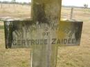 Gertrude Zaidee, wife of W.H. KIRK, died Cressbrooke 9 Jan 1917 aged 23 years; Cressbrook Homestead, Somerset Region 