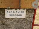 Alf [Alfred] & Alice BIDGOOD; Crows Nest Methodist Pioneer Wall, Crows Nest Shire 