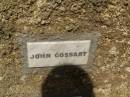 John GOSSART; Crows Nest Methodist Pioneer Wall, Crows Nest Shire 