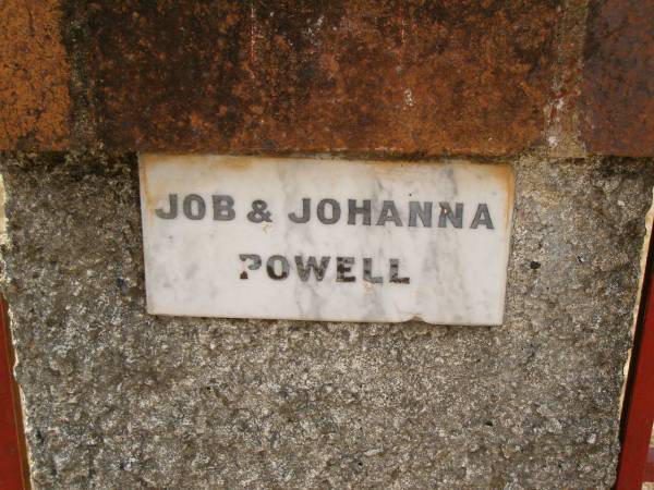 Job & Johanna POWELL;  | Crows Nest Methodist Pioneer Wall, Crows Nest Shire  | 