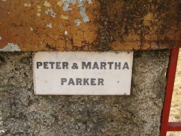 Peter & Martha PARKER;  | Crows Nest Methodist Pioneer Wall, Crows Nest Shire  | 