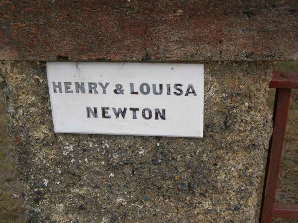 Henry & Louisa NEWTON;  | Crows Nest Methodist Pioneer Wall, Crows Nest Shire  | 