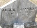 
August JANNUSCH,
died 17 March 1901 aged 2 years;
Douglas Lutheran cemetery, Crows Nest Shire
