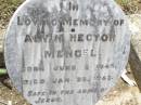 
Alvin Hector MENGEL,
born 3 June 1942 died 25 Jan 1943;
Douglas Lutheran cemetery, Crows Nest Shire
