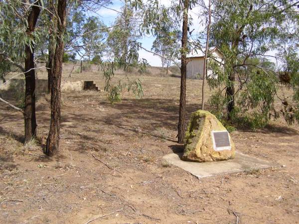 site of former church down the road,  | Douglas Lutheran cemetery, Crows Nest Shire  | 