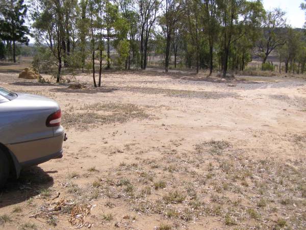 site of former church down the road,  | Douglas Lutheran cemetery, Crows Nest Shire  | 