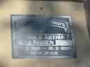 
Harold Arthur NISSEN,
27-3-1916 - 10-3-1995;
Dugandan Trinity Lutheran cemetery, Boonah Shire
