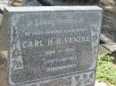 
Carl H.O. VENZKE,
husband father,
1886 - 1933;
Dugandan Trinity Lutheran cemetery, Boonah Shire
