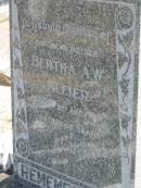 
Bertha A.W. KLEIER,
mother,
died 2 Aug 1961 aged 84 years;
Dugandan Trinity Lutheran cemetery, Boonah Shire
