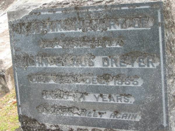 John Claus DREYER  | 22 Dec 1935, aged 71  | Eagleby Cemetery, Gold Coast City  | 
