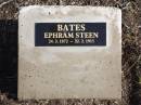 
Given Name(s): Ephraim Steen.  Last Name: BATES. Birth Date: 1872, March 24.                Gender: M.  Father: George James BATES.  Mother: Martha MURRY 
Birth PlaceResidence: Cygnet River,  Kangaroo Island 
District: Port Adelaide.  Symbol:    BookPage: 107139
{Found in Birth Index Database:- S.A.G.H.S.}

Given Name(s): Ephraim Stean.  Last Name: BATES.  Death Date: 22 Feb 1915.                   Gender: M.  Age: 44y.  Approx. Birth Year: 1871.  Marital Status: S 
Relative 1:      Relative 2: 
Residence: Emu Bay, Kangaroo Island.  Death Place: Emu Bay, Kangaroo Island 
District: Yankalilla.  Symbol: IS.  BookPage: 391556 
{Found in Death Index Database:- S.A.G.H.S.}
[Plaque installed at Emu Bay Cemetery, June 2016]


Body Found at Emu Bay.  On Saturday morning last it was reported at Kingscote that the body of a man bad been washed up on the beach at Emu Bay, about a mile to the north of Mr J. Halls residence.
     Acting-coroner R. L. Barrett, Esq., J.P. and M.C. Cogan, proceeded to Emu Bay and examined the body. Indications pointed to suicide, four strands of fishing line being found tightly tied round the neck, and the loose end had a loop as if a stone had been attached.        Messrs H. F. Bates (a brother) and H. E. Whittle identified the body as that of Ephriam Stean Bates, of Emu Bay. Owing to the advanced stage of decomposition the remains were buried close to where found. The verdict returned was that deceased came to his death by suicide from drowning while of an unsound mind. 
                                                                                    [The Kangaroo Island Courier, 20th March 1915]

WASHED UP BY THE SEA.
Kingscote. March 15.     On Saturday Mr. F. Bates discovered the dead body of a man which had been washed up on the Emu Bay beach. It was in a very bad state of decomposition. The matter was reported to Mr. R. L. Barrett, who ordered the burial of the body. It is believed to be the body of Mr. E. Bates, who had been wandering about the district for some time. 
                                                                                                      [Chronicle, 20th March 1915]


Copyright: Mr Kym Scholz, Kangaroo Island Branch, National Trust of South Australia

