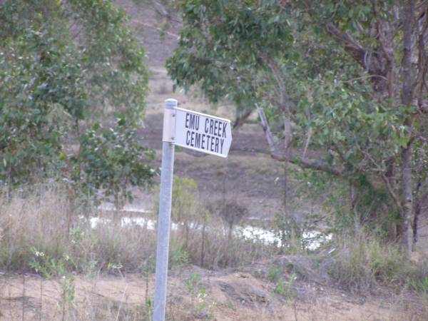 Emu Creek cemetery, Crows Nest Shire  | 