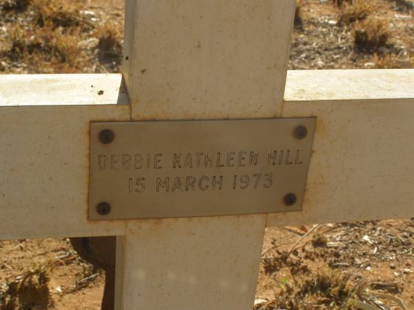 Debbie Kathleen HILL  | d: 15 Mar 1973  |   | Exmouth Cemetery, WA  |   | 