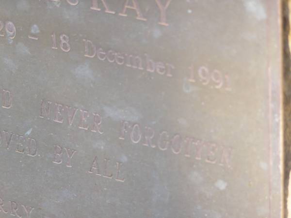 Nan McKAY  | b: 24 Aug 1929  | d: 18 Dec 1991  | Jill, Terry, Simon, Ryan  |   | Exmouth Cemetery, WA  |   | 