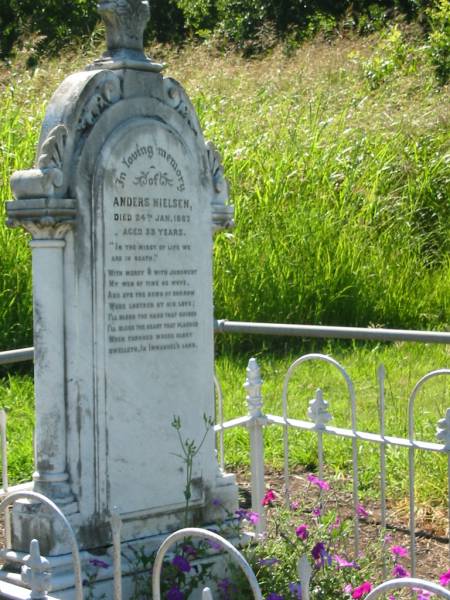 Anders NIELSEN  | 24 Jan 1887, aged 33  | Fassifern Pioneer Cemetery  | 
