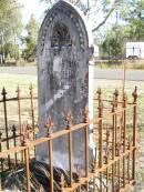 Anton NEILSEN, husband of Sarah NEILSEN, died 27 Sept 1897 aged 35 years; Fernvale General Cemetery, Esk Shire 