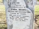 Emma HEERS, died 30 Dec 1891 aged 37 years; Edgar Cecil MICHEL, died 24 Dec 1892 aged 2 1/2 months; Johannes MICHEL, died 6 Oct 1898 aged 76 years; Fernvale General Cemetery, Esk Shire 
