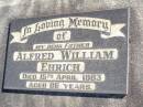 
Alfred William EHRICH, father,
died 15 April 1983 aged 86 years;
Fernvale General Cemetery, Esk Shire
