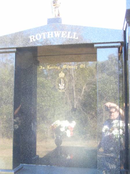 BROWELL;  | Dorothy Olive ROTHWELL BOF DARBY,  | 29-4-32 - ,  | mother of Colin, Lynette, Paul, John,  | Terry (dec) & twins Julie Ann Mary &  | Jacob Peter Hendrick (dec),  | interred Lakes Entrance Vic;  | Terry John DARBY,  | 26-12-58 - 22-4-98 aged 40,  | father of Sarah & Anna DARBY,  | son of Dorothy,  | brother of Colin, Lynette, Paul & John;  | Poochie,  | died 21-4-96 aged 15 years 2 months,  | poodle of Dorothy;  | JEWELL;  | ROTHWELL;  | Fernvale General Cemetery, Esk Shire  |   | 