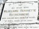 
Wilhelmine Henriette RUTHENBERG, wife,
died 26 Aug 1928 aged 62 years;
Christian Friedrich Wilhelm RUTHENBERG,
born 13 April 1862
died 15 June 1937 aged 75 years;
Forest Hill Cemetery, Laidley Shire

