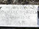 
Michael BOWDEN, husband,
1889 - 1926;
Forest Hill Cemetery, Laidley Shire
