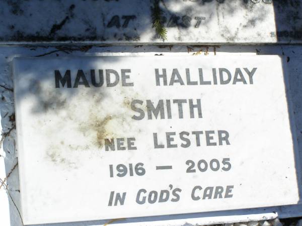 Maude Halliday SMITH nee LESTER,  | 1916 - 2005;  | Forest Hill Cemetery, Laidley Shire  | 