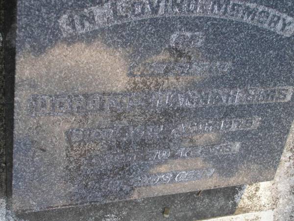 Dorothy Hannah SIMS, sister,  | died 16 Aug 1975 aged 70 years;  | Gheerulla cemetery, Maroochy Shire  | 