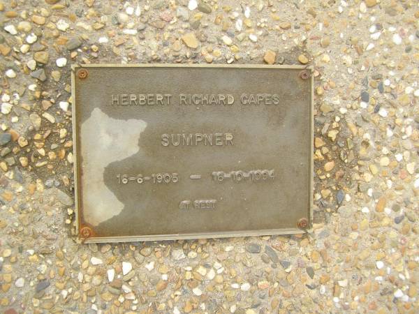 Herbert Richard Capes SUMPNER  | b: 16 Jun 1905  | d: 16 Oct 1994  | Gin Gin Cemetery  |   | 