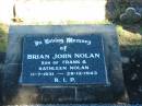 
Brian John NOLAN; b: 11 Jul 1931; d: 28 Dec 1943
(son of Frank and Kathleen NOLAN)
Glamorgan Vale Cemetery, Esk Shire

