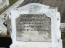 
Steven W. KELLY, died 2 Nov 1935 aged 26 years;
Glamorgan Vale Cemetery, Esk Shire
